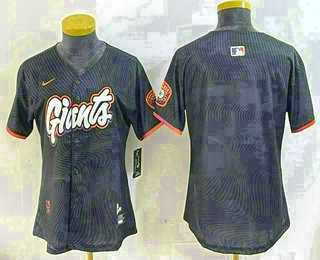 Womens San Francisco Giants Blank Black 2025 City Connect Limited Jersey